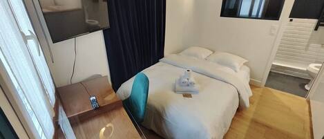 Desk, iron/ironing board, travel crib, free WiFi