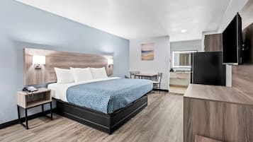 Habitación individual estándar, 1 cama King size, para no fumadores (Efficiency) | Camas con efecto memoria, escritorio, wifi gratis y ropa de cama