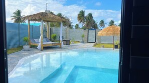 A heated pool