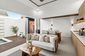 Villa, 2 Bedrooms, Private Pool, Pool View | Living area