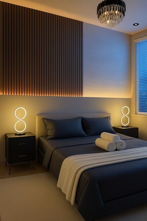 3 dormitoris, planxa i posts de planxar i roba de llit 