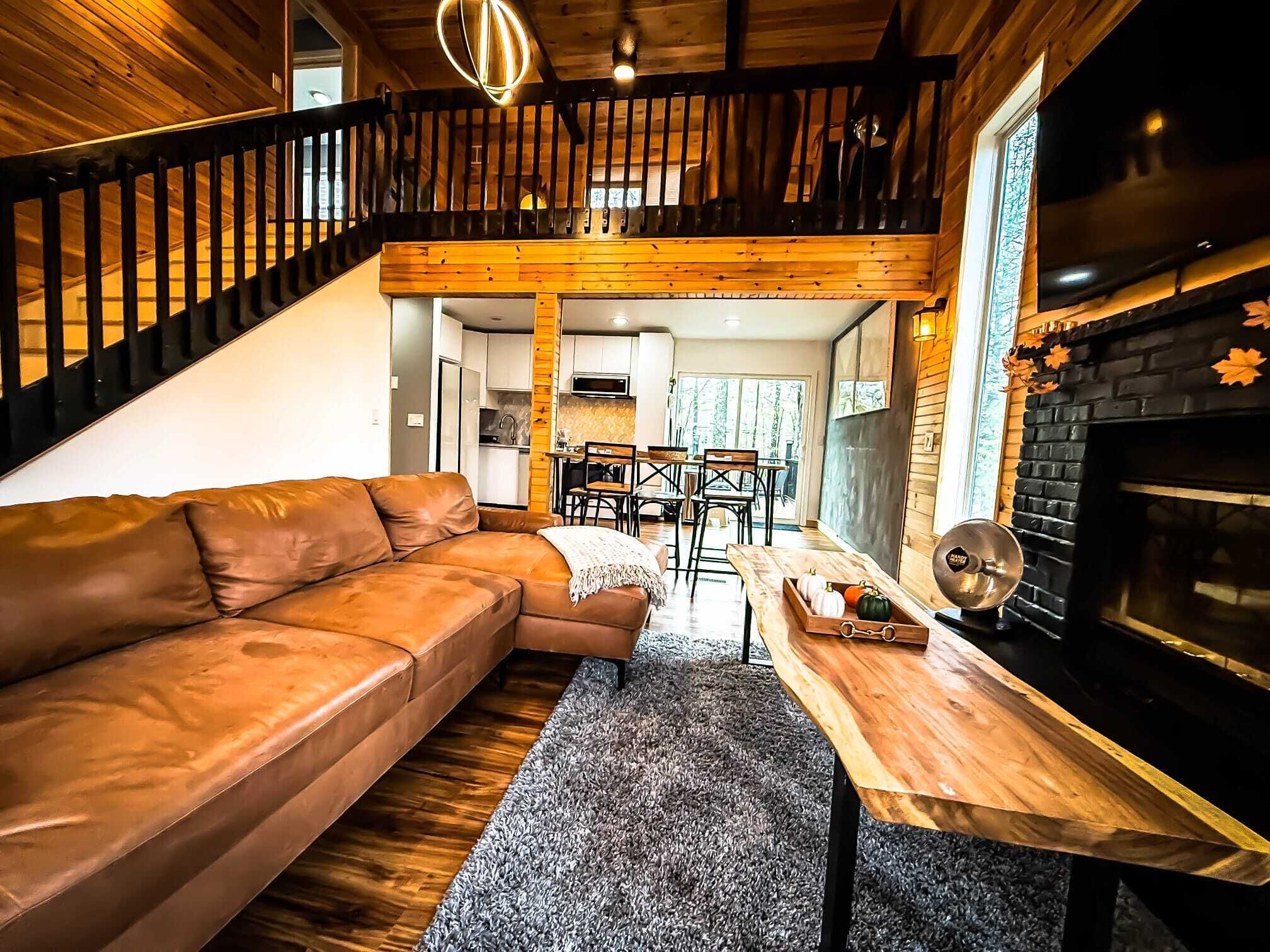 Smart TV, fireplace, video games, foosball