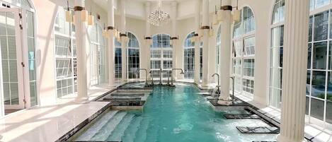 Indoor pool, a heated pool