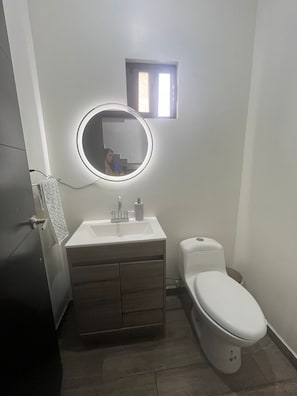 Towels, soap, toilet paper