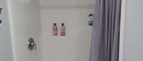 Secador de pelo, toallas, jabón, shampoo