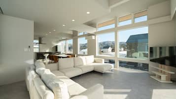 Luxury Villa, Mountain View | Living area | Smart TV, Netflix, heated floors, smart speakers