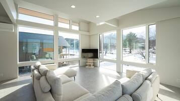 Luxury Villa, Mountain View | Living area | Smart TV, Netflix, heated floors, smart speakers