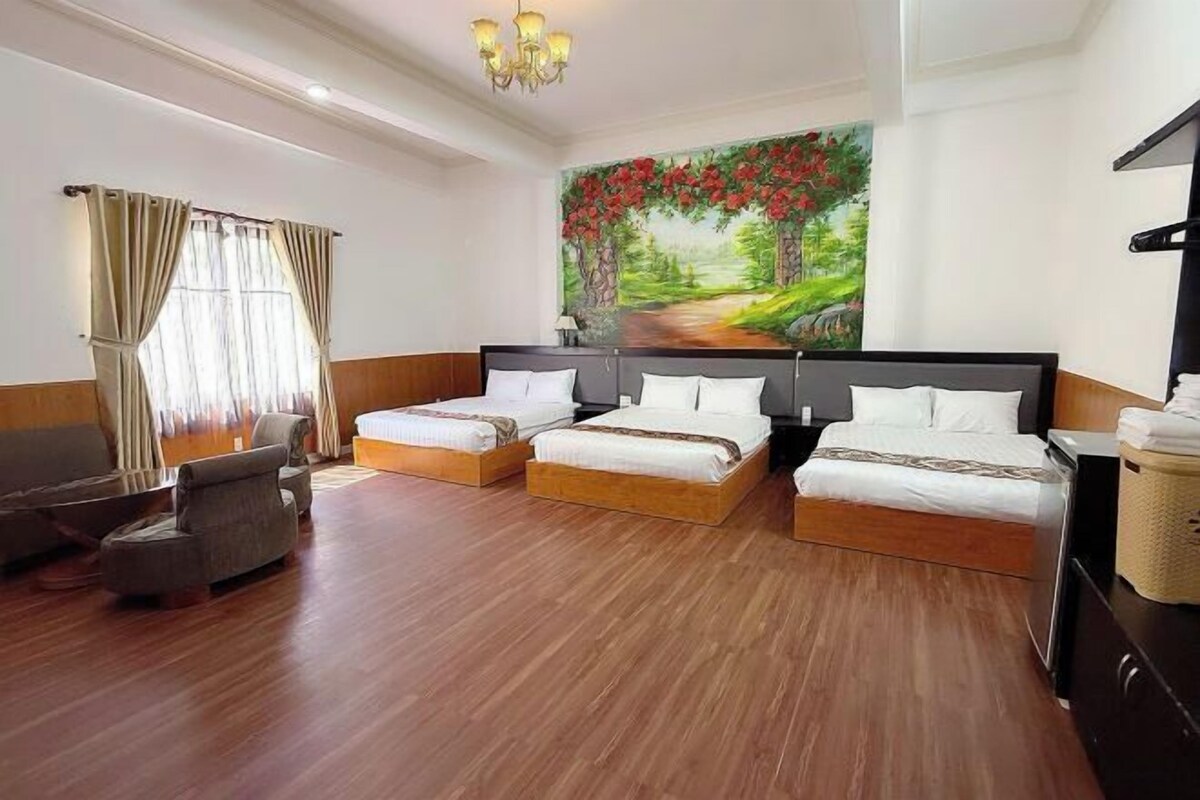 Blackout curtains, soundproofing, iron/ironing board (on request)