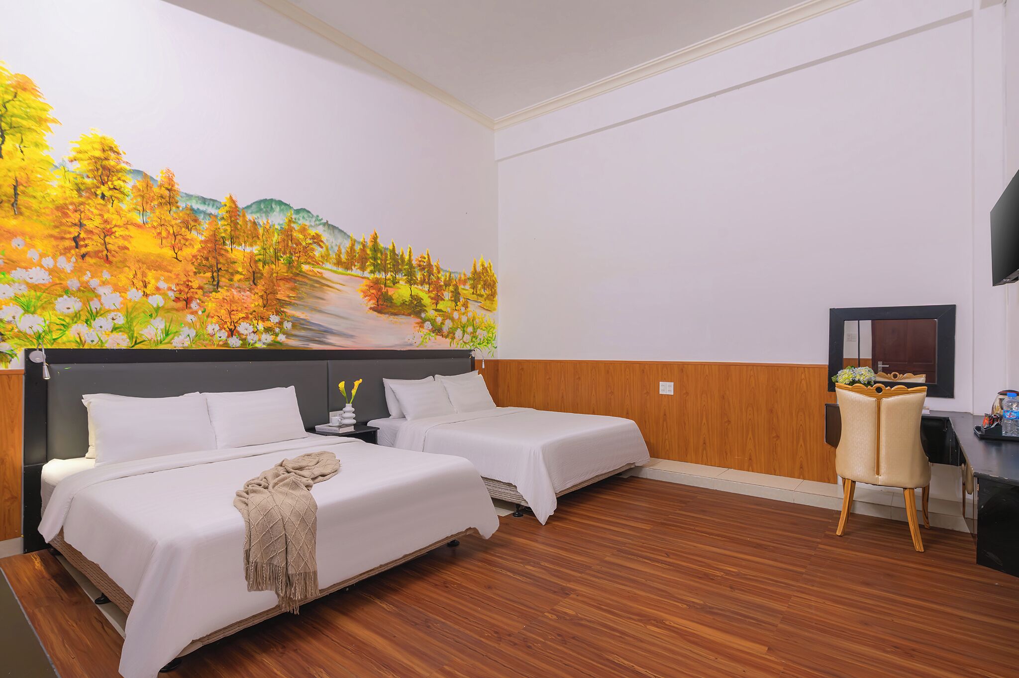 Dobbeltrom – deluxe | Blendingsgardiner, lydisolert, strykejern/-brett og wi-fi (inkludert)