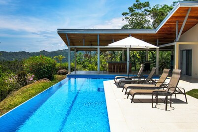 Outstanding ocean view, 4 bdr, jungle villa!