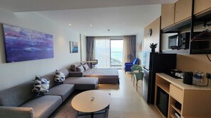 Family Suite, Balcony, Sea View | Desk, laptop workspace, soundproofing, free WiFi