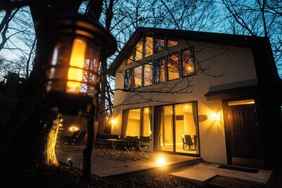 Ranked 10th in Japan for private lodgings with saunas  Maximum 10 people  Large windows and wooden / Minamitsurugun Yamanashi