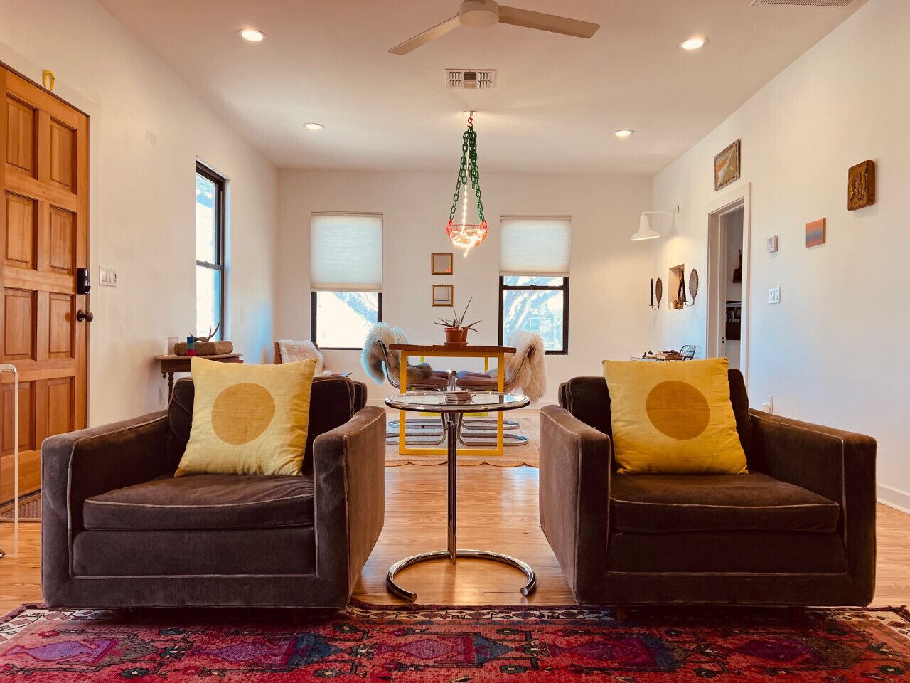 Living and dining area.