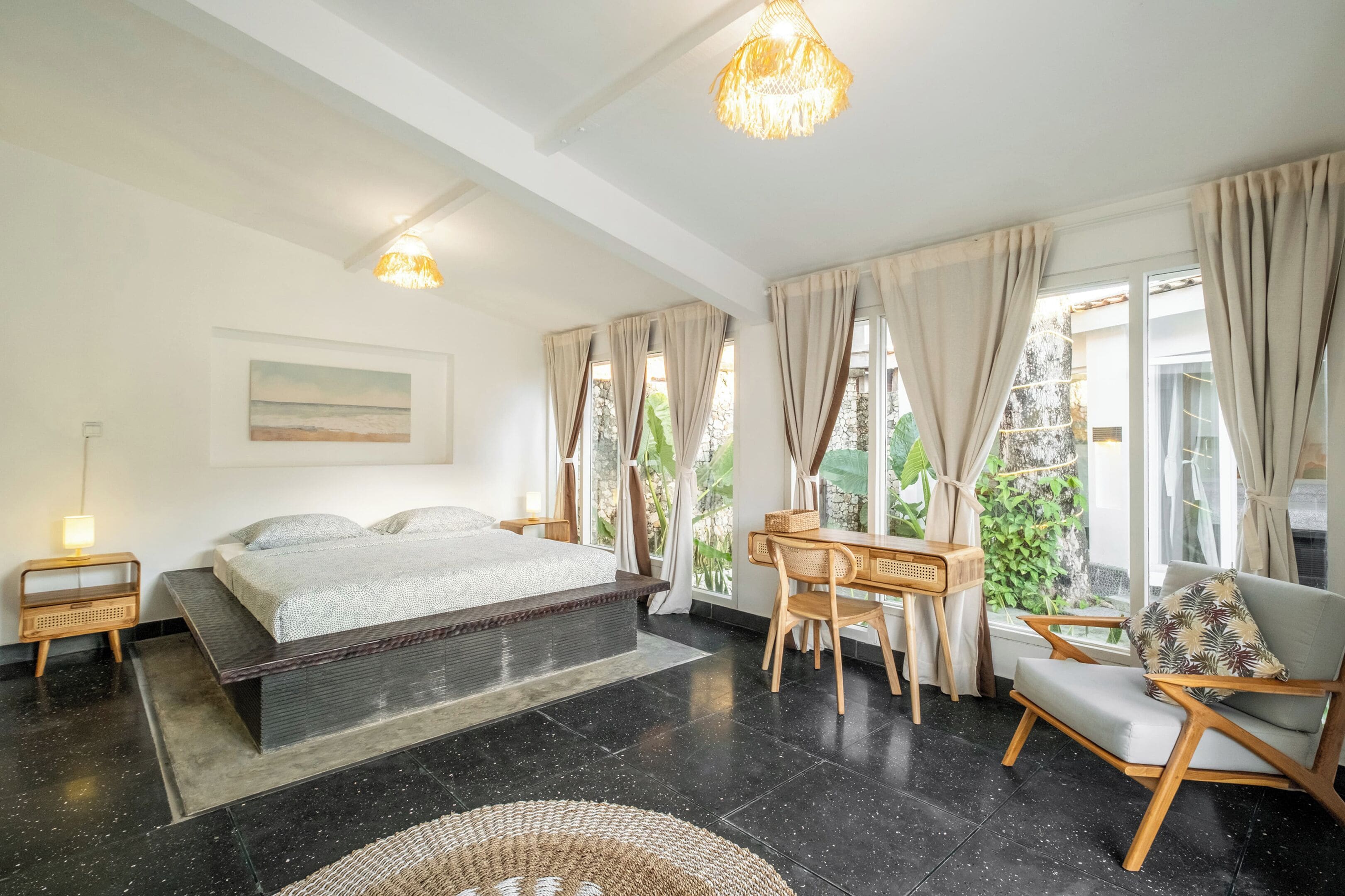 패밀리 빌라, 마당 전망 | 3 개의 침실, 객실 내 금고, 책상, 노트북 작업 공간