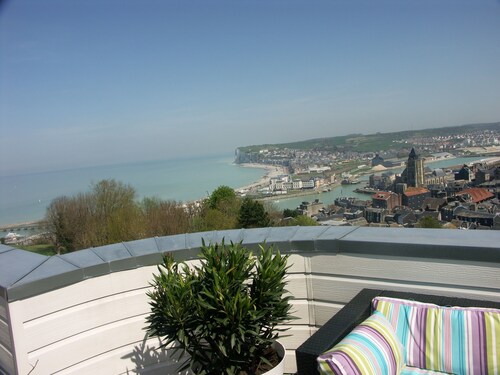 Room with double balneo duo, terrace sea view, Le Tréport, Mers les bains
