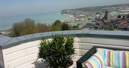 Room with double balneo duo, terrace sea view, Le Tréport, Mers les bains