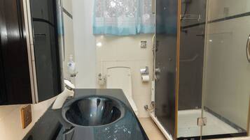 Towels, soap, toilet paper