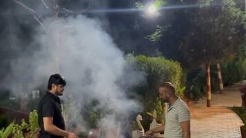 Outdoor banquet area