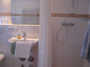 Hair dryer, towels