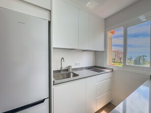 Kühlschrank, Mikrowelle, Herdplatte, Geschirrspüler