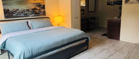 Desk, iron/ironing board, free WiFi, bed sheets