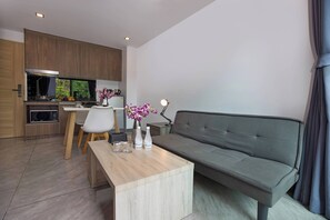 Design Apartment, 1 Bedroom, Balcony | Living area