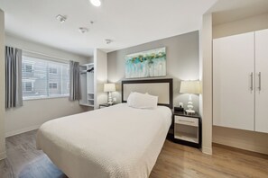Desk, iron/ironing board, travel crib, free WiFi