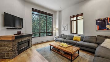 Smart TV, fireplace