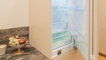 apartman, kilátással a városra (1 Bedroom) | Privát konyha | Sütő, mosogatógép, elektromos vízforraló és kenyérpirító