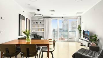 Departamento, vista a la playa | Área de sala de estar