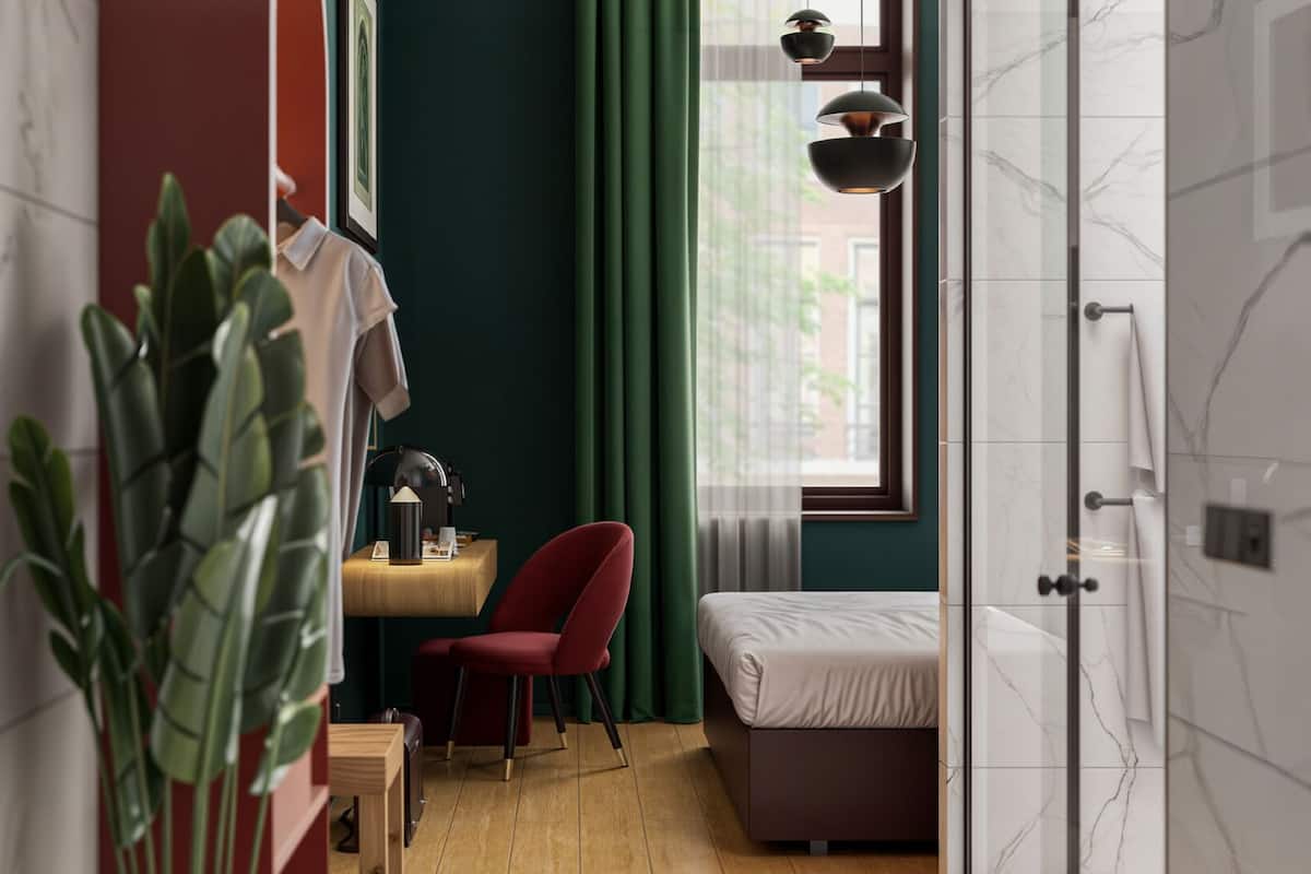 Biancheria da letto di alta qualità, materassi a doppio strato, minibar