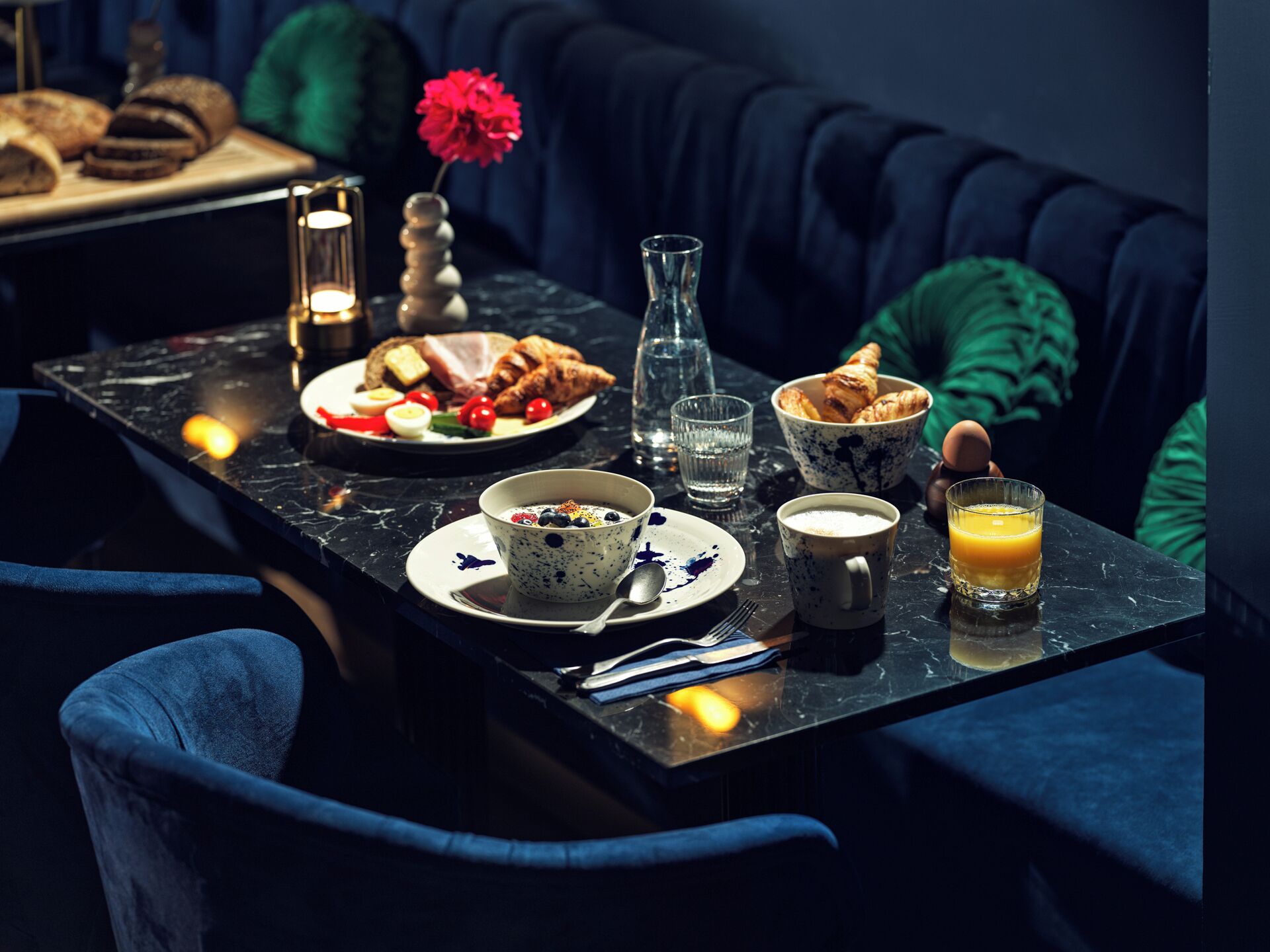 Daily buffet breakfast (EUR 24.50 per person)