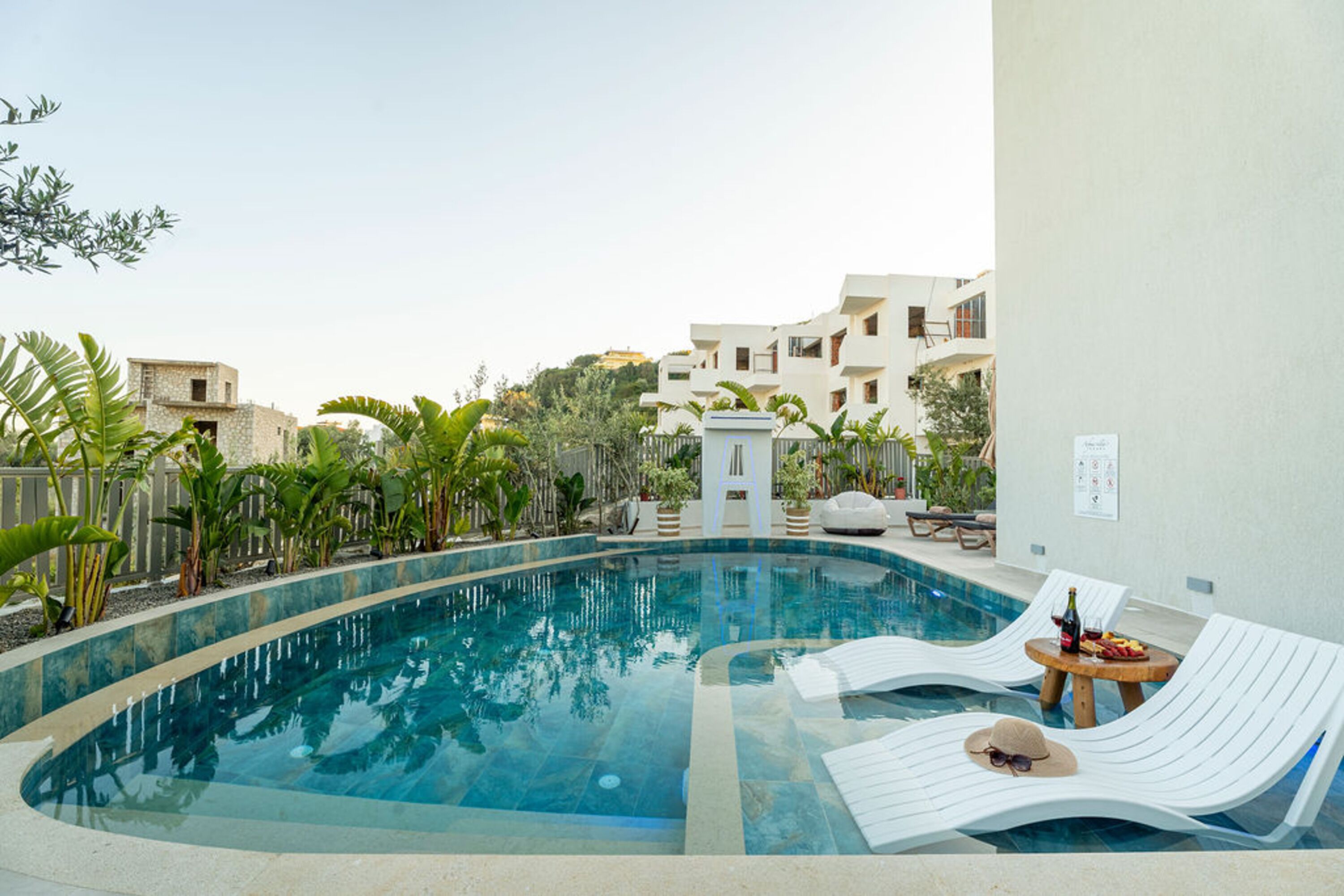 A heated pool