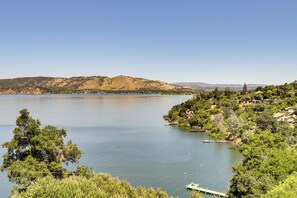 Cottage (2 Bedrooms) | Interior - Private Hot Tub w/ Water Views: Lower Lake Getaway (Lower Lake)