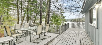 Lake-view Cabin w/ Furnished Deck in Hadley!