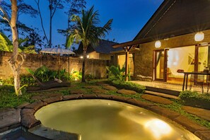 Luxury Villa, 1 King Bed, Private Pool, Garden View | 1 bedroom, premium bedding, desk, laptop workspace