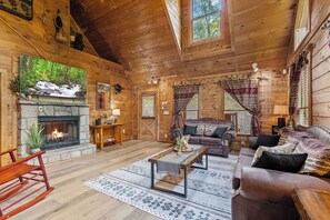 TV connectée, cheminée