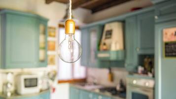 Een magnetron, een kookplaat, een vaatwasser