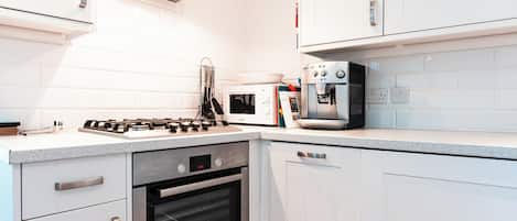 Microwave, oven, stovetop, dishwasher