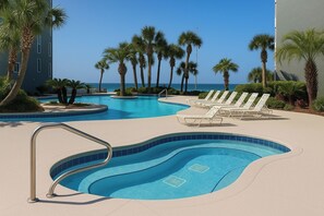 Apartment (3 Bedrooms) | Floor plan - 3BR Gulf-front Luxury w/ Pool Bar & Spa Baths (Panama City Beach)