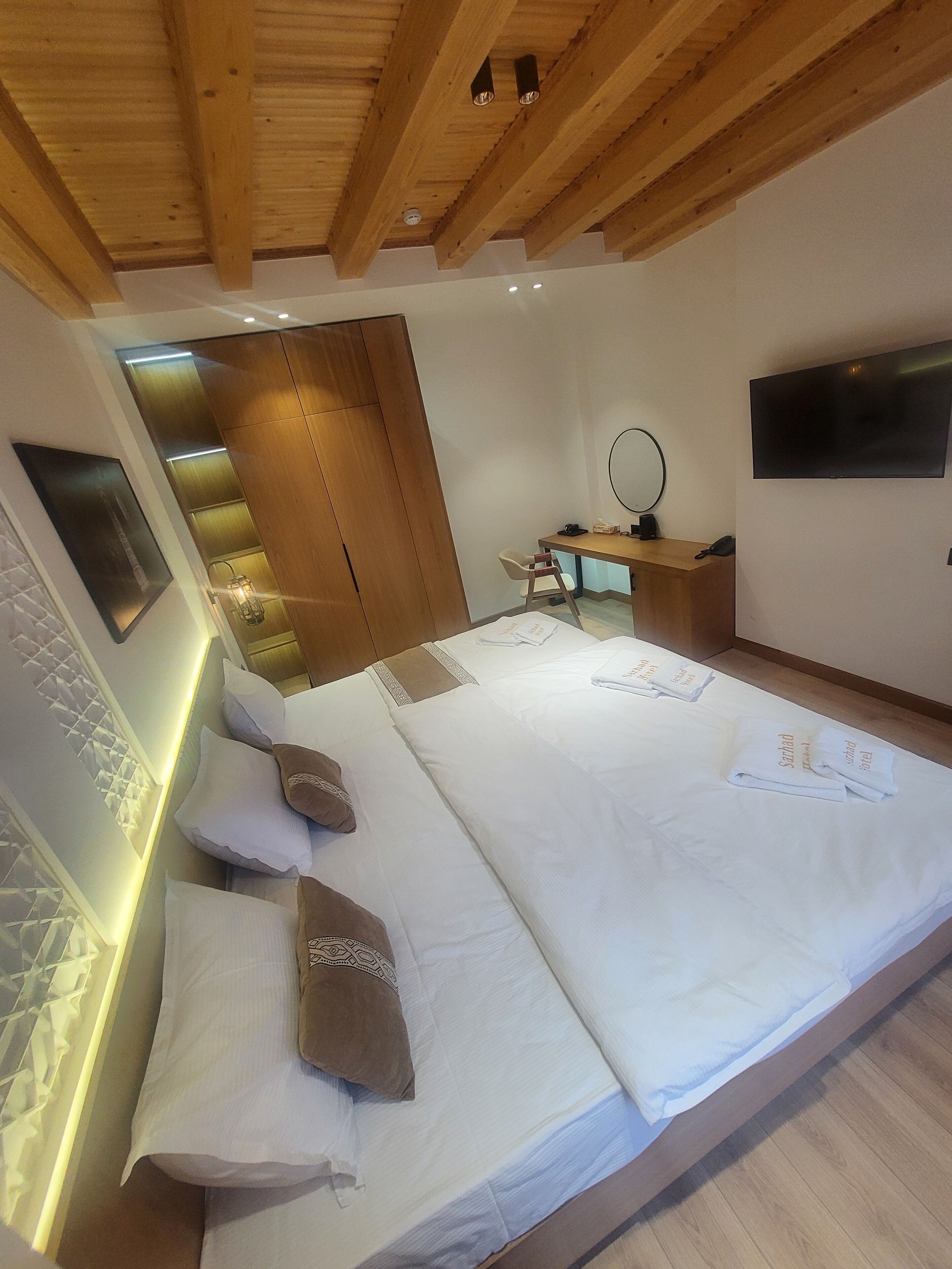 Family Double Room, Courtyard View | Blackout curtains, soundproofing, iron/ironing board, free WiFi