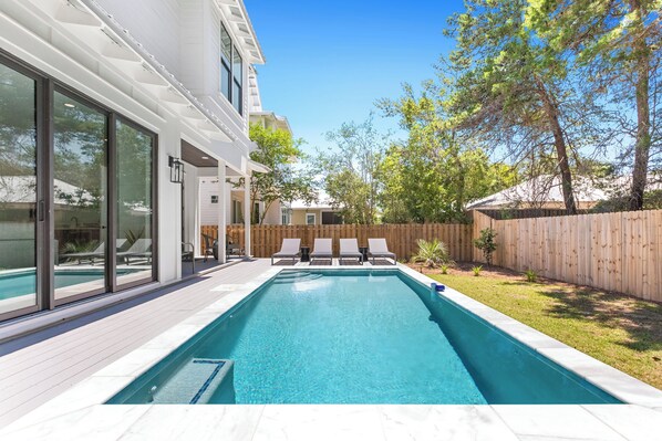 A heated pool