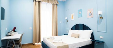 Premium bedding, down comforters, memory foam beds, minibar