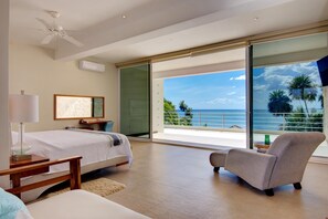 5 bedrooms, desk, iron/ironing board, travel cot