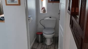 Hair dryer, towels, toilet paper