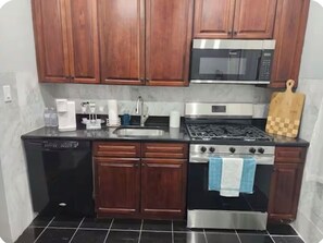 Microwave, oven, stovetop, dishwasher