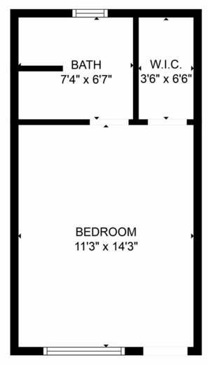 Lejlighed (1 Bedroom) | Plantegning