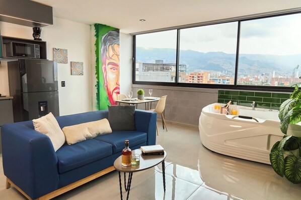 Apartment (2 Bedrooms) | Floor plan - Estadio Jacuzzi Haven Cozy Rosa Negra Suite (Medellín)