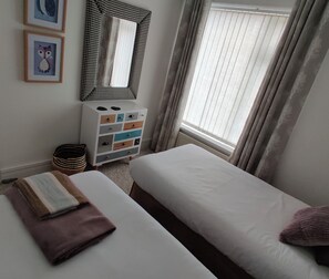2 bedrooms, iron/ironing board, travel crib, WiFi