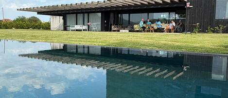A heated pool